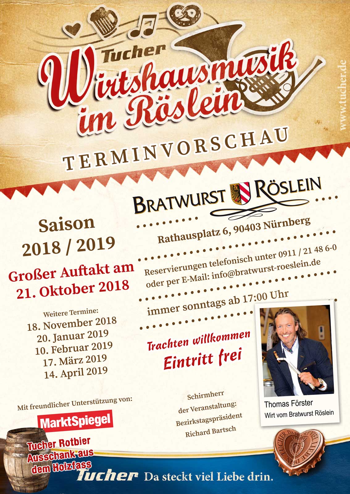 Wirtshausmusik 2018/2019: "Hammerbachtaler Blous´n" 