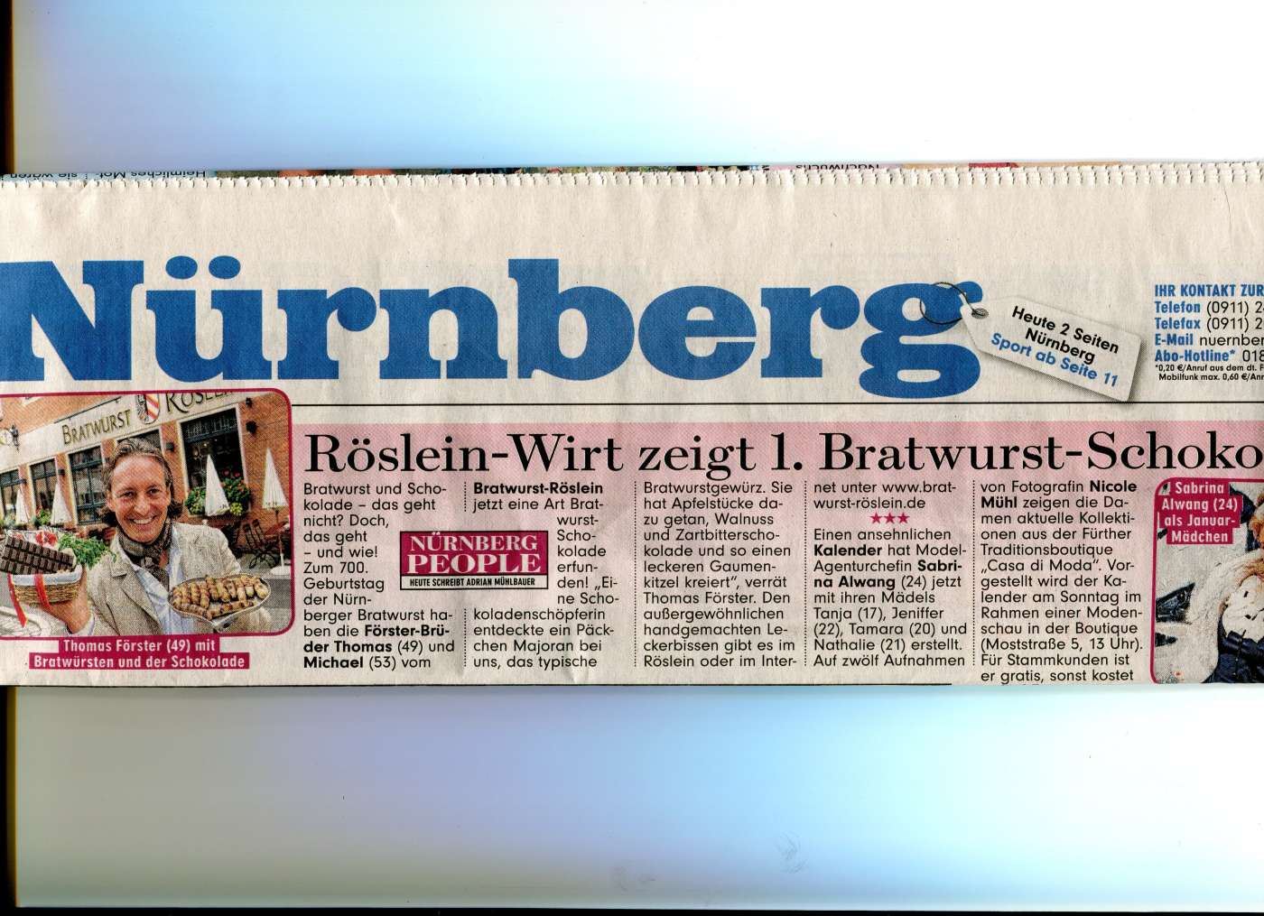 Presse Bratwurst Roeslein Bildzeitung 20 09 2013