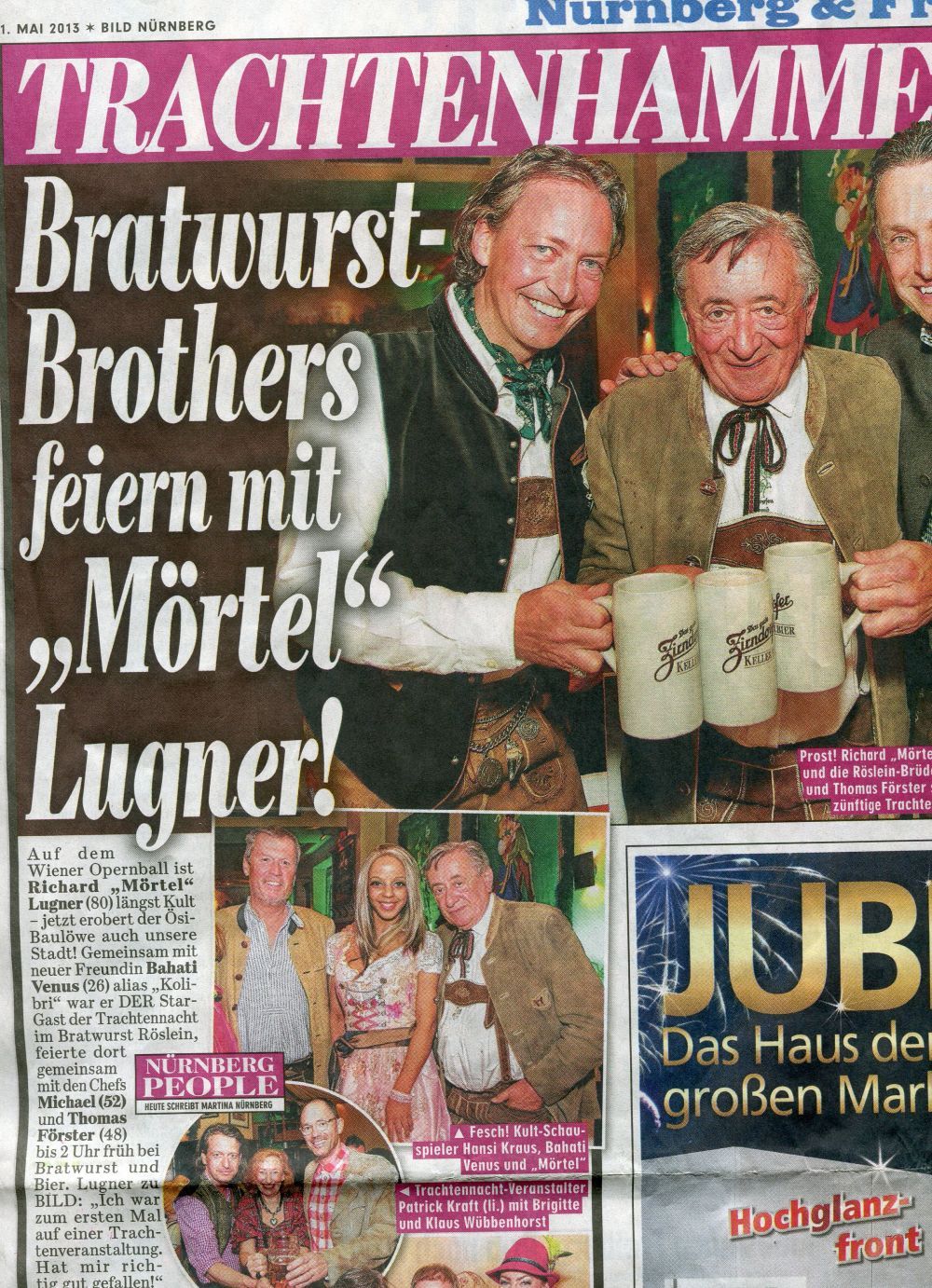 Presse Bratwurst Roeslein Bildzeitung Mai 2013