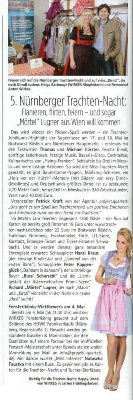Presse Bratwurst Roeslein Marlen News 1 Mai 2013