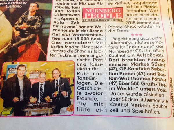 Presse Bratwurst Roeslein Bildzeitung 2014