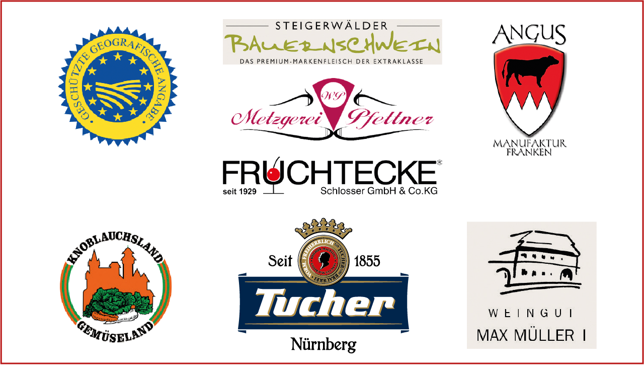 Speisekarte 4 Bratwurst Röslein - Logos Lieferanten